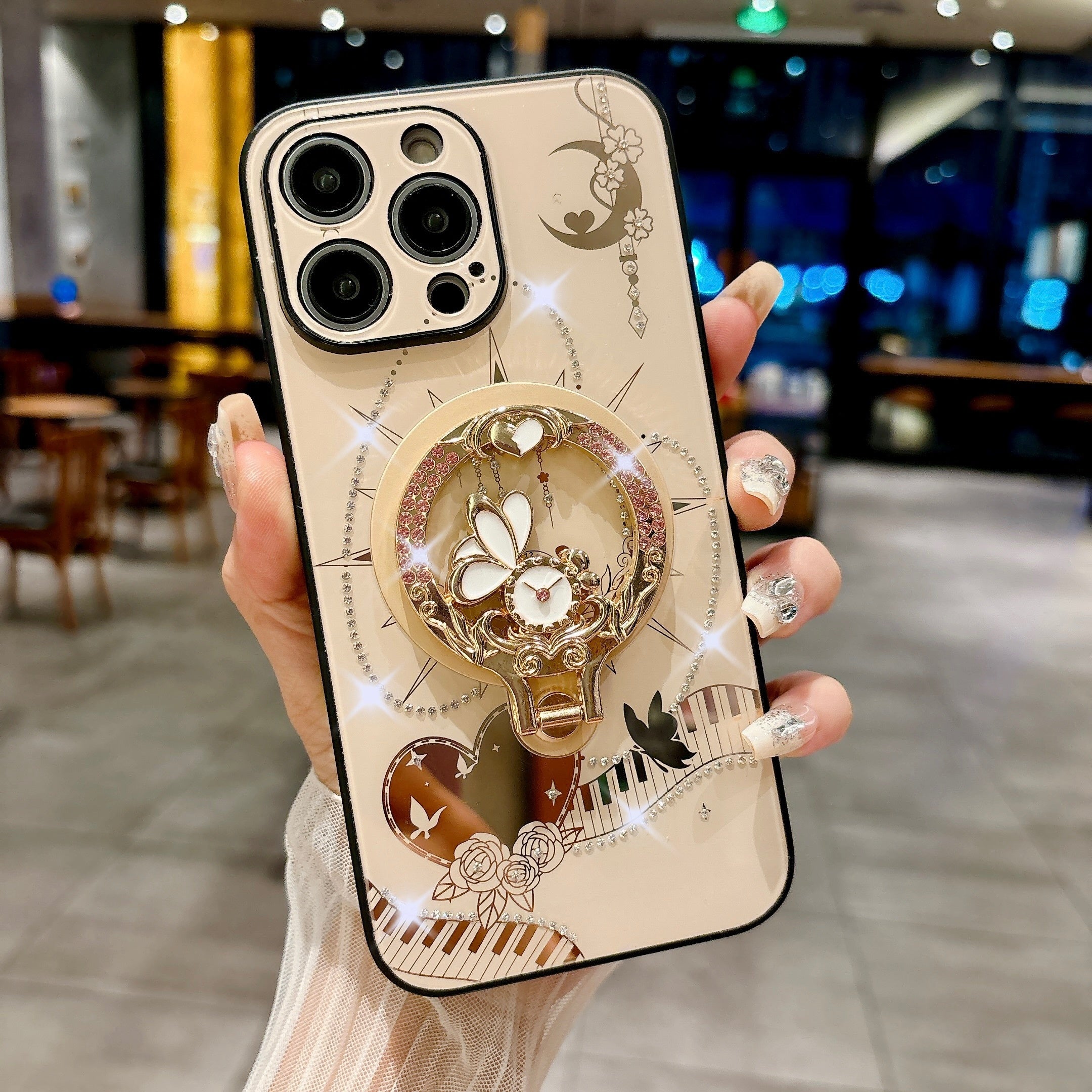 Magntic Luxury Bling Crystal Artificial Diamond iPhone Case