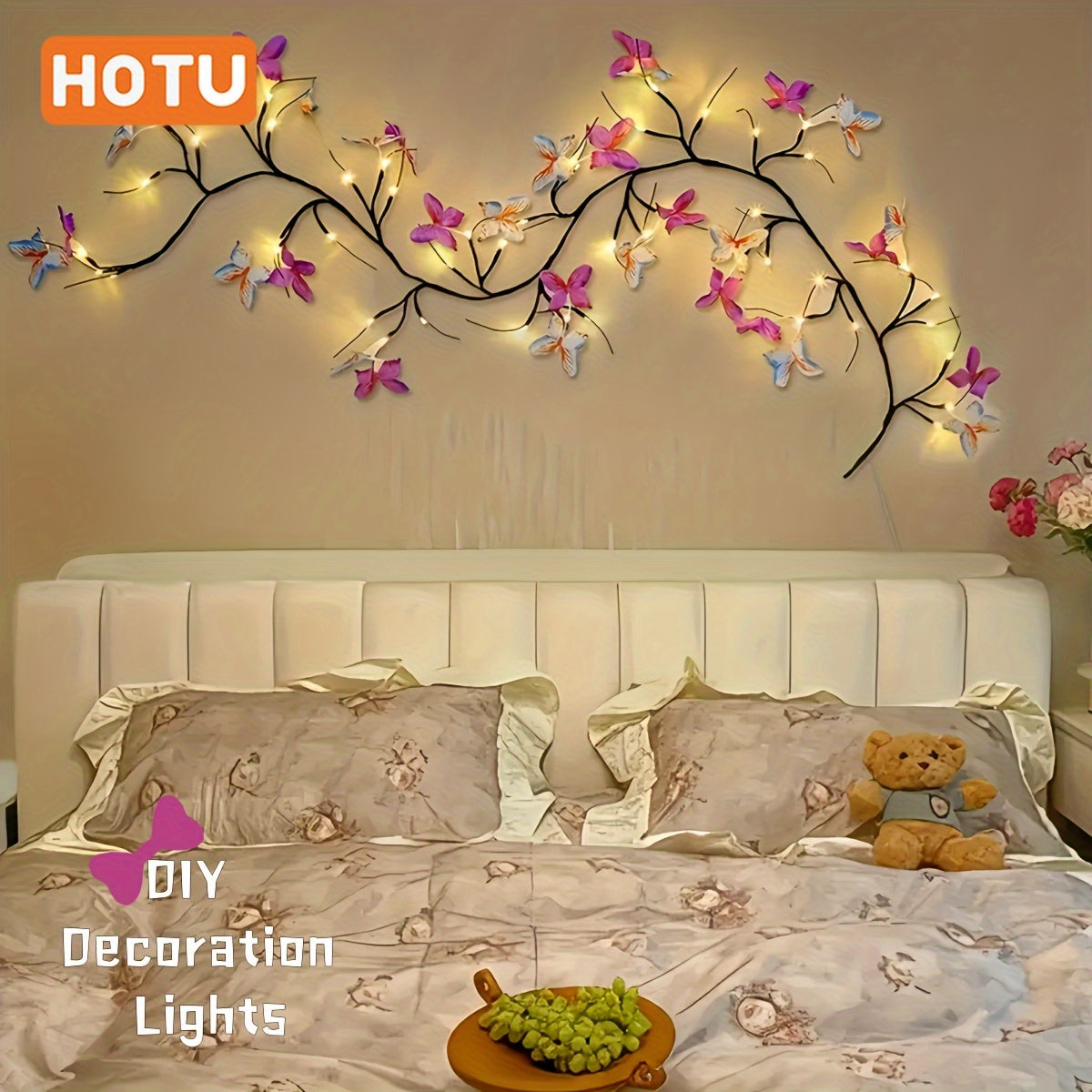 Flexible LED Willow Vine & Butterfly Tree Fairy Lights