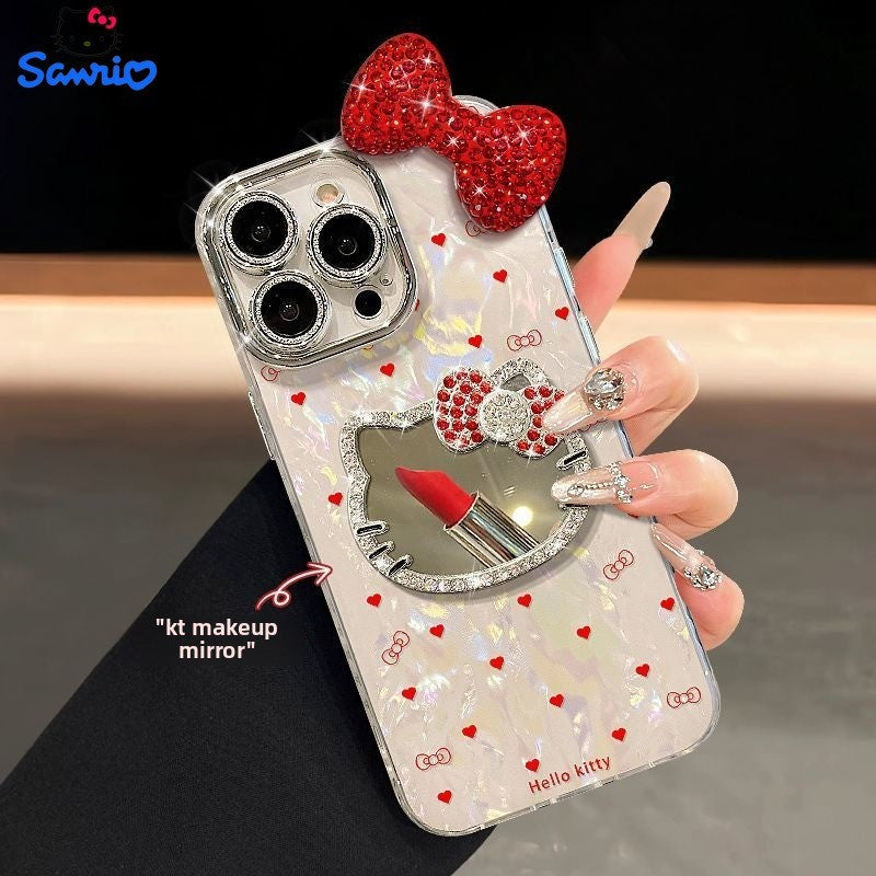 New Love KT Cat Holder Precision Shell Pattern Suitable for iPhone