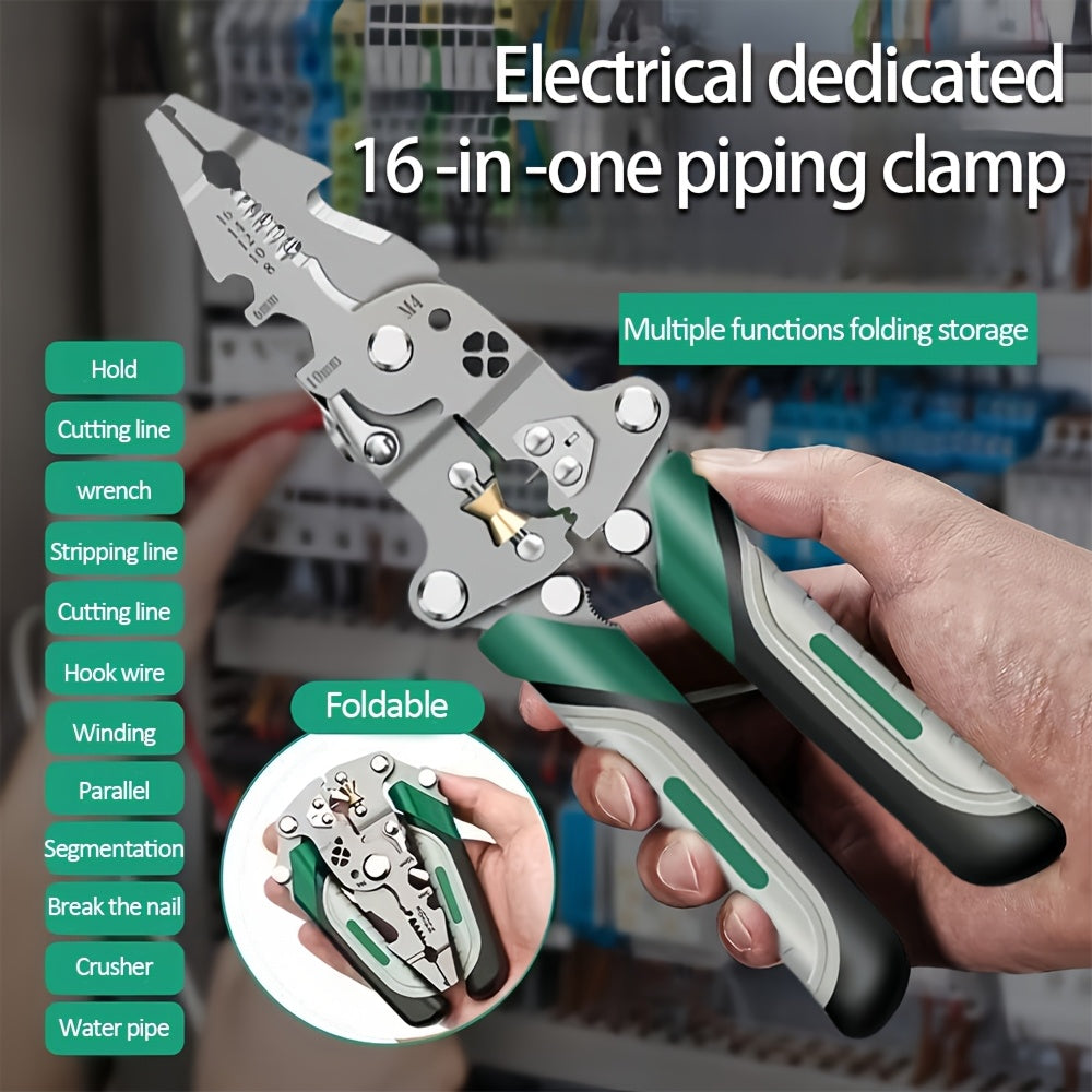1pc Multi-Functional Folding Wire Stripper, For Electrical Repair, Installation, and Automotive Maintenance